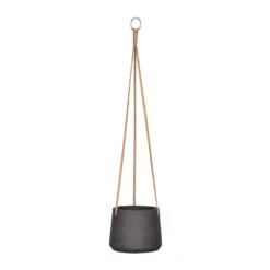 Patt Hanging Plant Pot - Black Washed -Indoor Plants Patt Hanging Plant Pot Black Washed Small