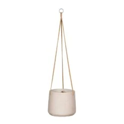 Patt Hanging Plant Pot - Grey Washed -Indoor Plants Patt Hanging Plant Pot Grey Washed Large
