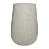 Patt High Plant Vase - Ridged Cement