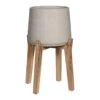 Patt Plant Pot - Tall Stand - Grey Washed