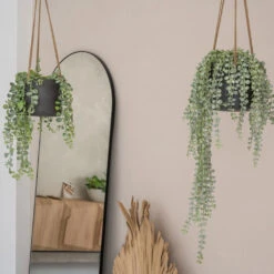 Patt Hanging Plant Pot - Black Washed -Indoor Plants PattHangingPlantPot BlackWashed 1