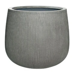 Pax Planter - Ridged Dark Grey