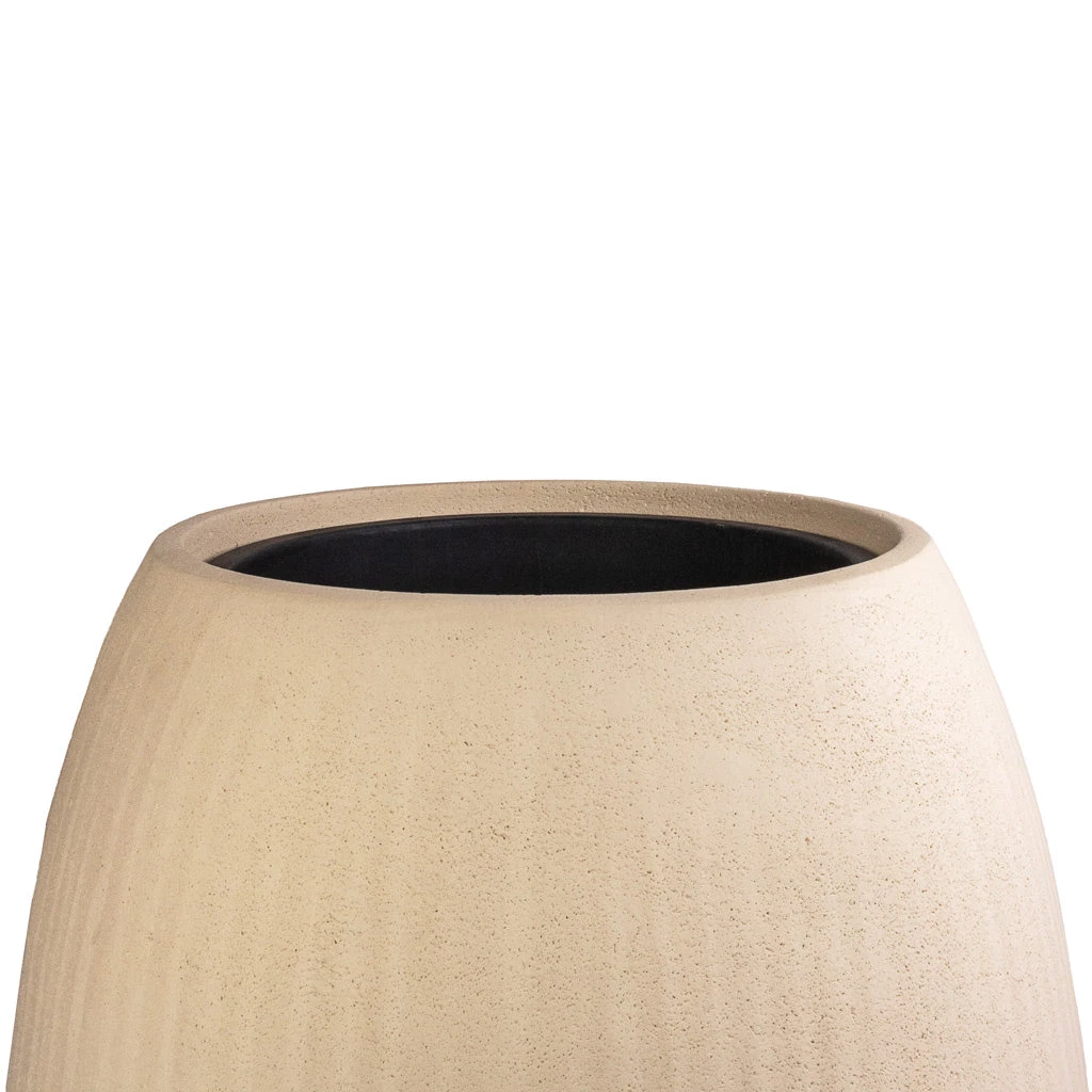 Polystone Coated Plain Balloon Planter - Natural 4 Polystone Coated Plain Balloon Planter - Natural - Image 4