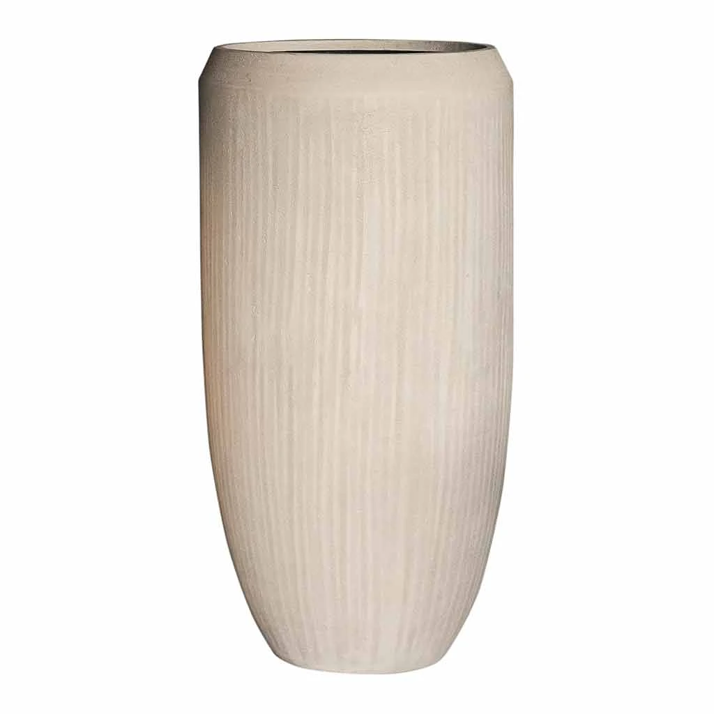 Polystone Coated Plain Coppa Planter - Natural 6 Polystone Coated Plain Coppa Planter - Natural - Image 6