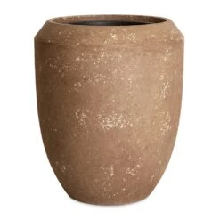 Polystone Coated Plain Coppa Planter - Rock -Indoor Plants Polystone Coated Plain Coppa Planter Rock 45x55cm
