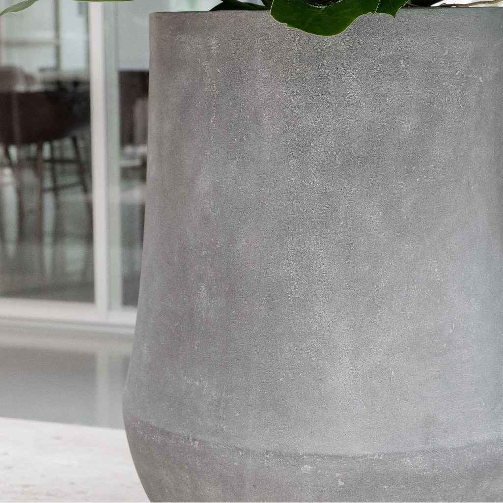 Polystone Coated Darcy Planter - Raw Grey 6 Polystone Coated Darcy Planter - Raw Grey - Image 6