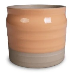 Puro Ripple Plant Pot - Peach -Indoor Plants Puro Ripple Plant Pot Peach 16x17cm