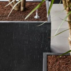 Raindrop Cube Planter - Anthracite -Indoor Plants Raindrop Cube Anthracite 2
