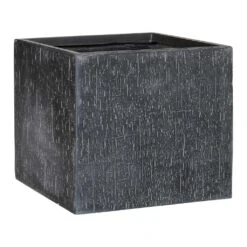 Raindrop Cube Planter - Anthracite -Indoor Plants Raindrop Cube Planter Anthracite 50cm