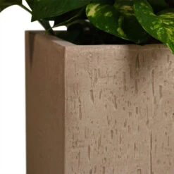Raindrop Cube Planter - Stone -Indoor Plants Raindrop Cube Planter Stone 30x30x27cm 2