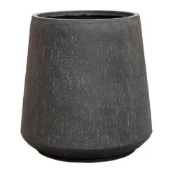 Raindrop Tube High Round Planter - Anthracite -Indoor Plants Raindrop Tube High Round Planter Anthracite 55cm