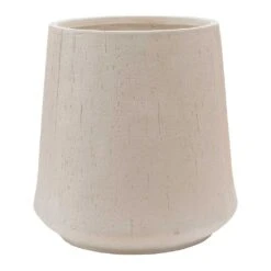 Raindrop Tube High Round Planter - Stone -Indoor Plants Raindrop Tube High Round Planter Stone 55cm