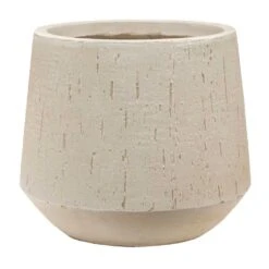 Raindrop Tube Round Planter - Stone