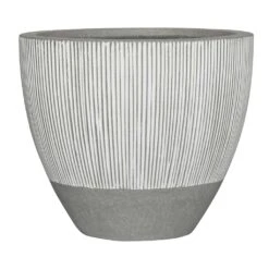 Jesslyn Plant Pot - Ridged White Stripe 14 Jesslyn Plant Pot - Ridged White Stripe -Indoor Plants Ridged Jesslyn Plant Pot White Stripe 51x43cm