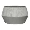 Low Harley Plant Pot - Ridged White Stripe