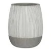 Perry Plant Pot - Ridged White Stripe