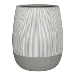 Perry Plant Pot - Ridged White Stripe -Indoor Plants Ridged Perry Plant Pot White stripe 54x60cm