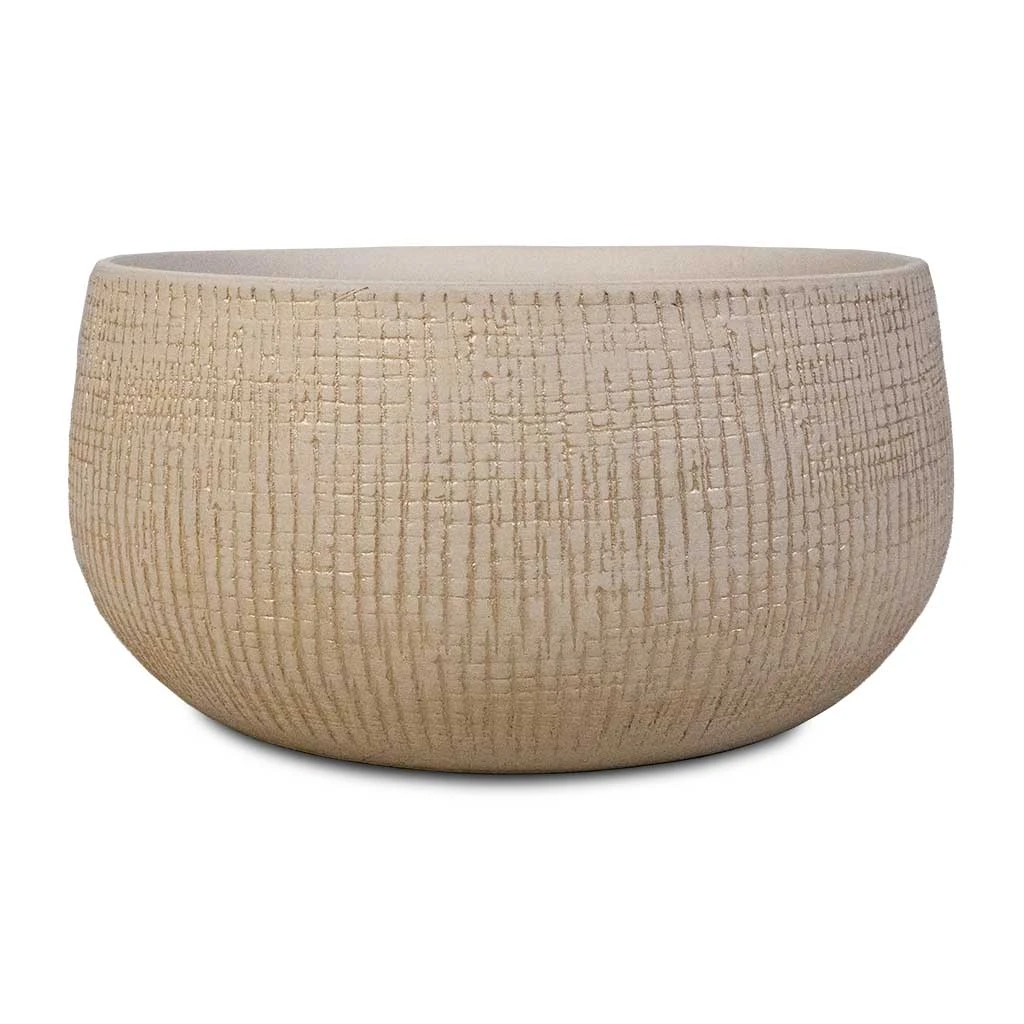 Ryan Plant Bowl - Sand Gold 1 Ryan Plant Bowl - Sand Gold