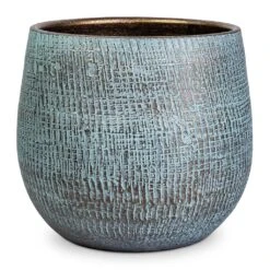 Ryan Plant Pot - Blue Gold 20 Ryan Plant Pot - Blue Gold -Indoor Plants Ryan Plant Pot Blue Gold 22x20cm