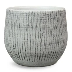 Ryan Plant Pot - White Black -Indoor Plants Ryan Plant Pot White Black Small