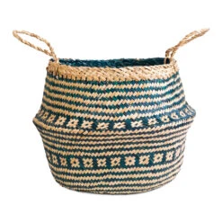 Seagrass Tribal Basket - Teal Lined -Indoor Plants Seagrass Tribal Basket Teal Lined 35x30cm 3cf5f690 4217 4ad6 a179 90ce7ac4aefb