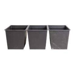 Solid Rectangle Planter - Dark Grey -Indoor Plants Solid Trough Planter Dark Grey 110x40x40cm 3