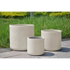 Raindrop Round Planter - Stone 14 Raindrop Round Planter - Stone -Indoor Plants Stone Planters Round LS1