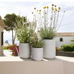 Suzi Plant Pot - Grey Washed -Indoor Plants Suzi Plant Pots Grey Washed Outdoor Plants
